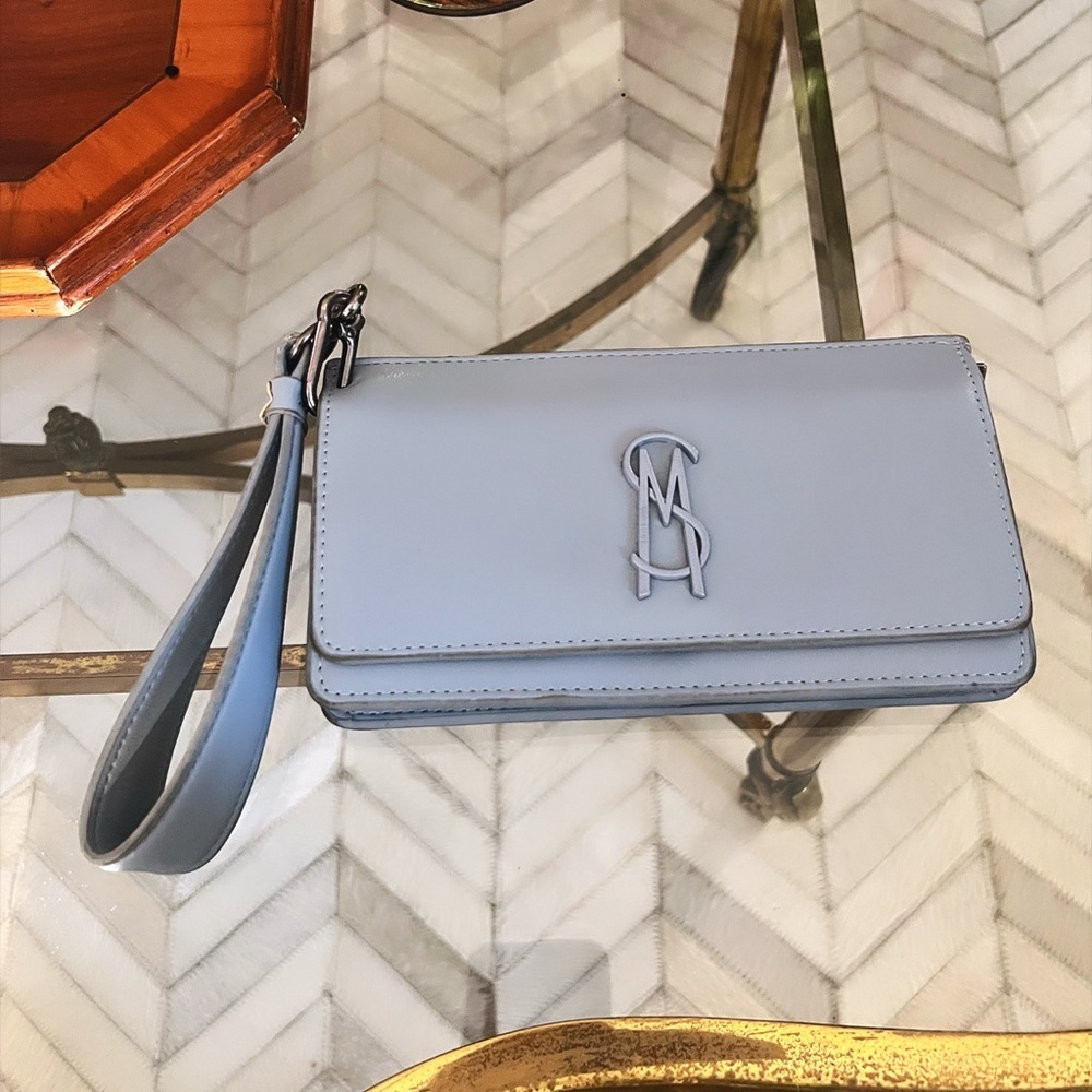 Steven Madden Elegant Light Blue Wristlet